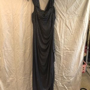 Grey Sparkly Prom/Debutante guest floor length